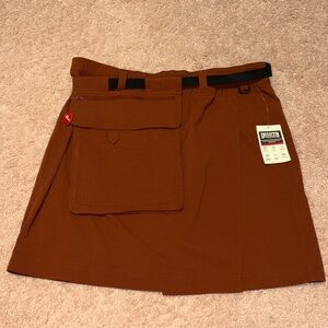 Duluth Trading Heirloom Gardening Skort with Belt Bag Rust Brown size XXL